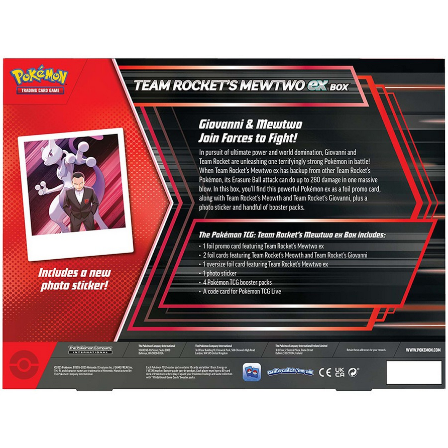 Pokemon TCG Team Rocket's Mewtwo ex Box