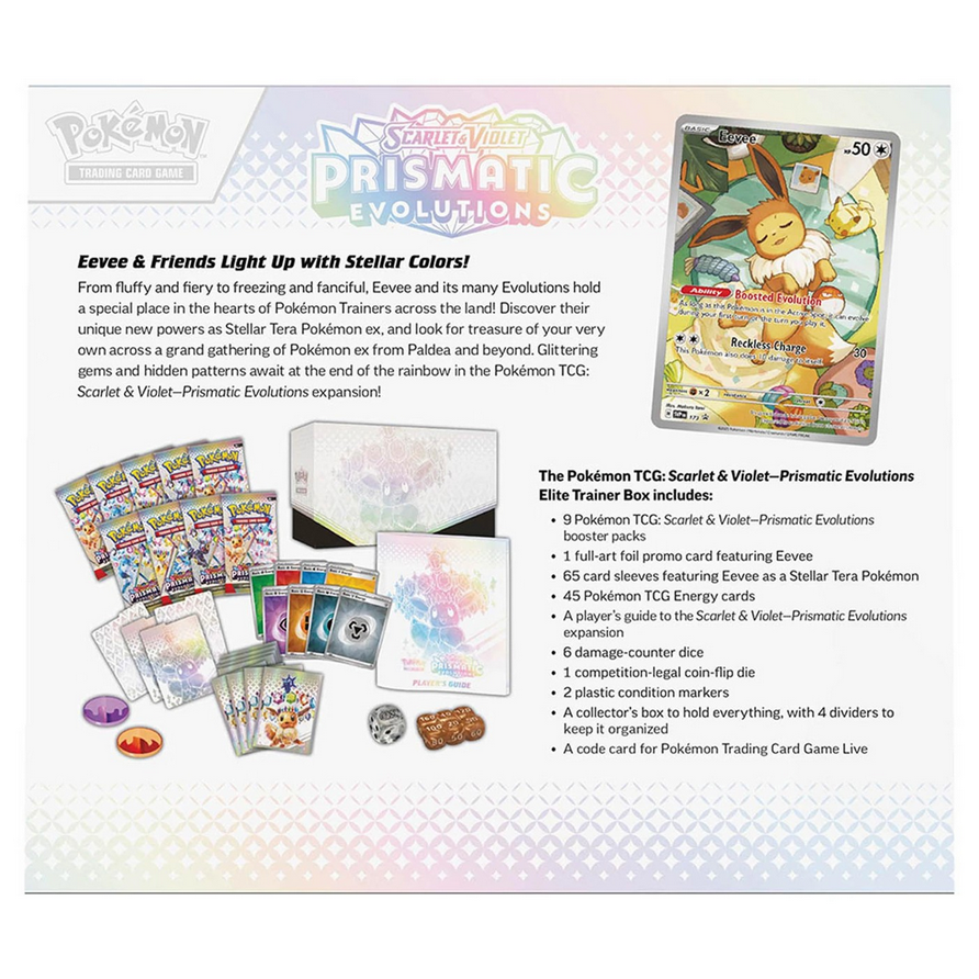 Pokemon TCG Scarlet & Violet 8.5 Prismatic Evolutions Elite Trainer Box