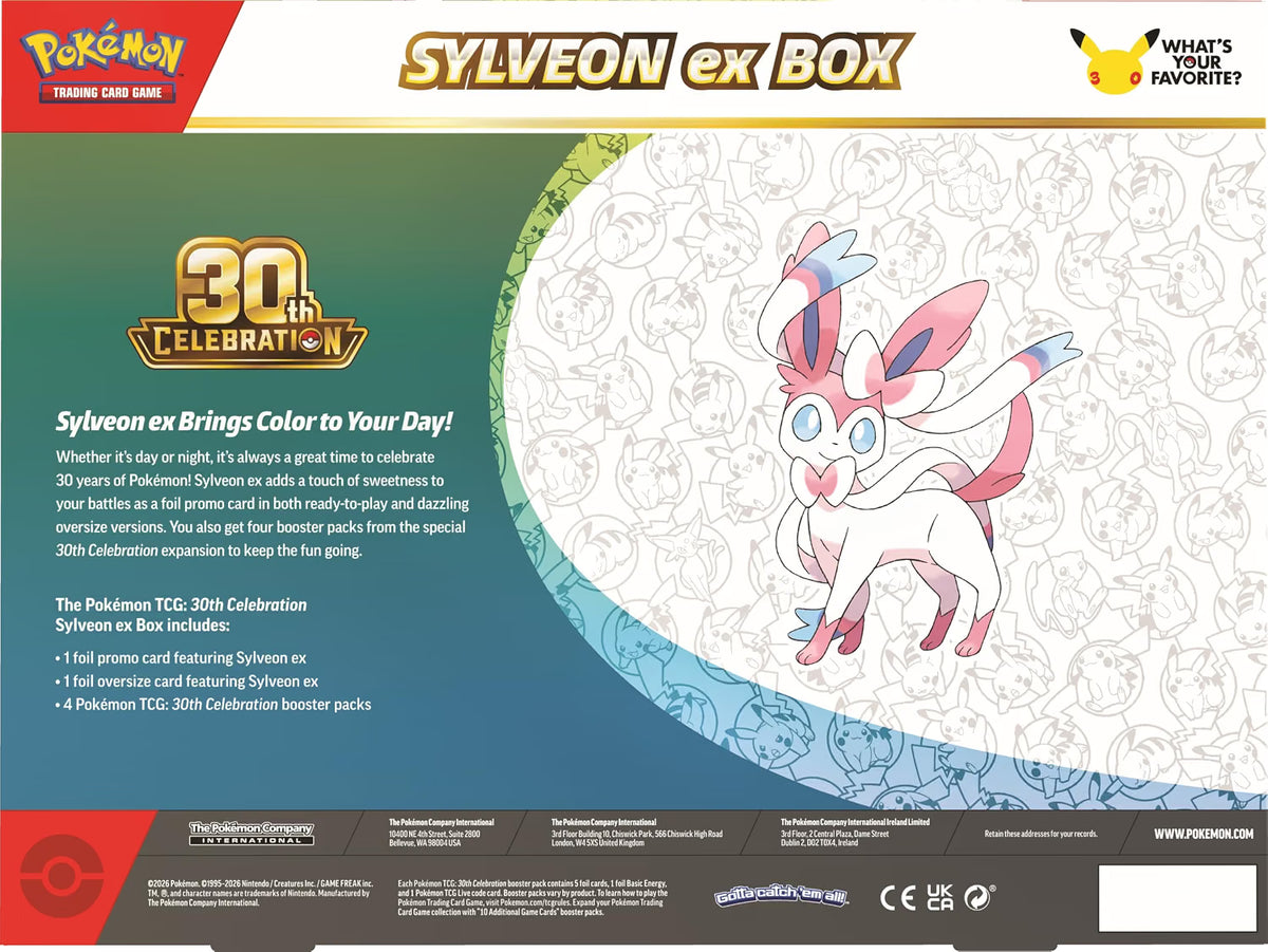 Pokémon TCG: 30th Celebration Pokémon ex Box -- Set of 2 Boxes