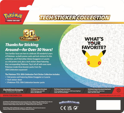 Pokémon TCG: 30th Celebration Tech Sticker Collection - Set of 2