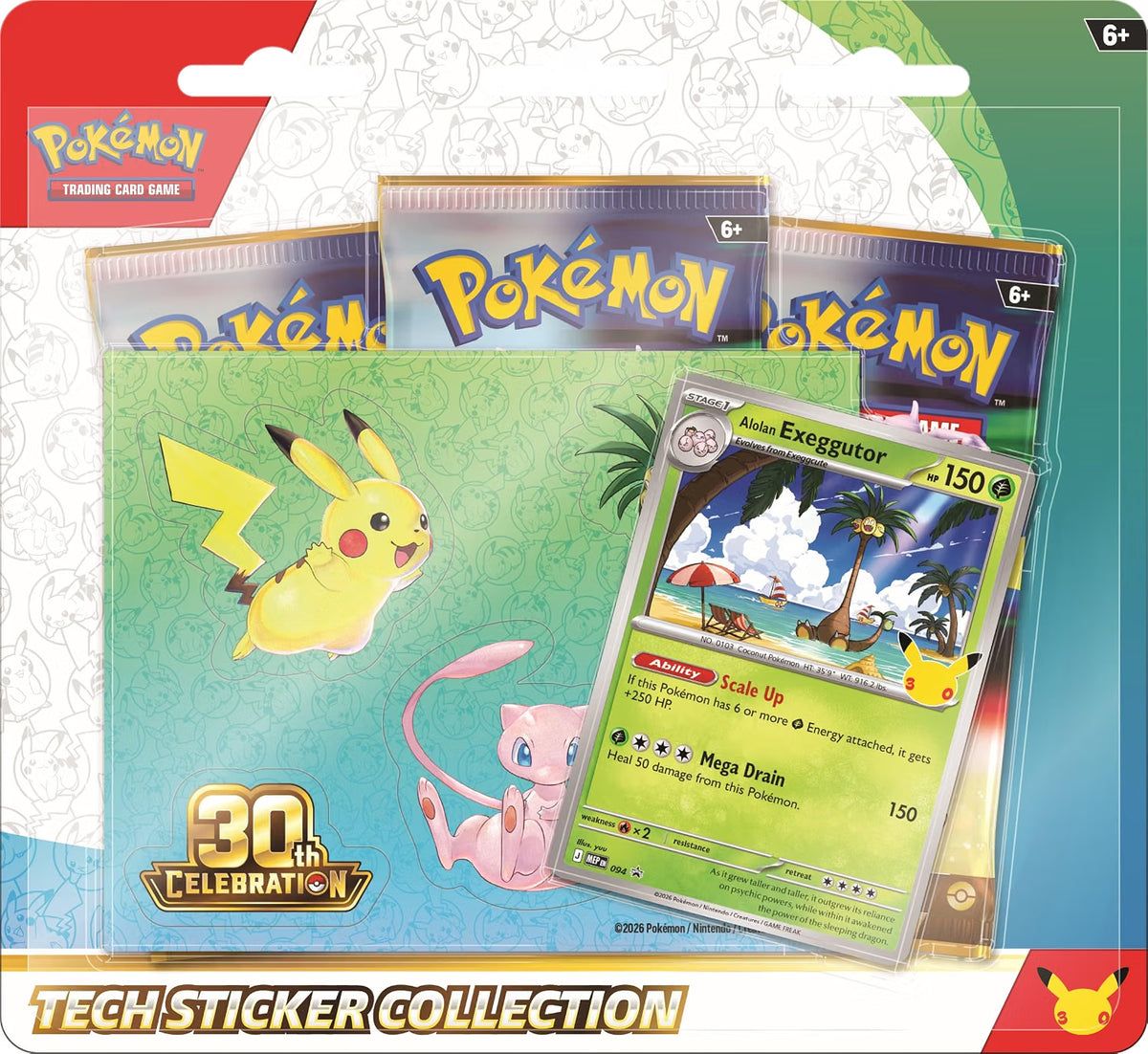 Pokémon TCG: 30th Celebration Tech Sticker Collection - Set of 2