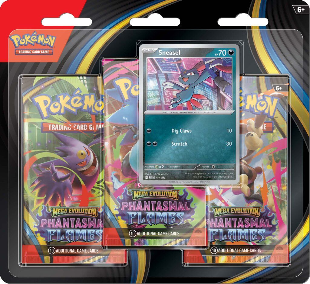 Pokemon TCG Mega Evolutions 2 Phantasmal Flames Three Booster Blister