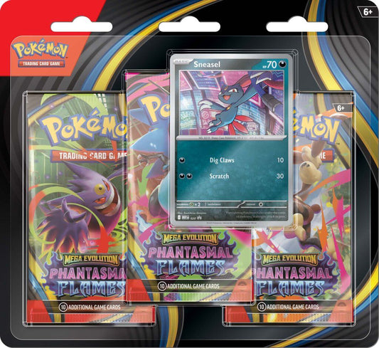 Pokemon TCG Mega Evolutions 2 Phantasmal Flames Three Booster Blister