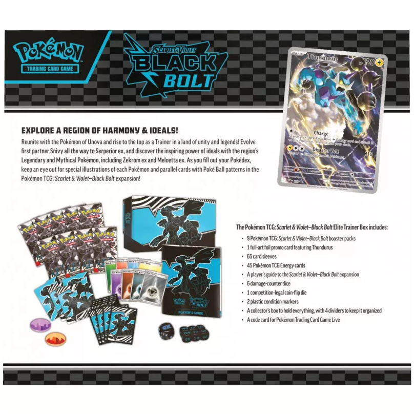 Pokemon TCG Scarlet & Violet 10.5 Black Bolt Elite Trainer Box