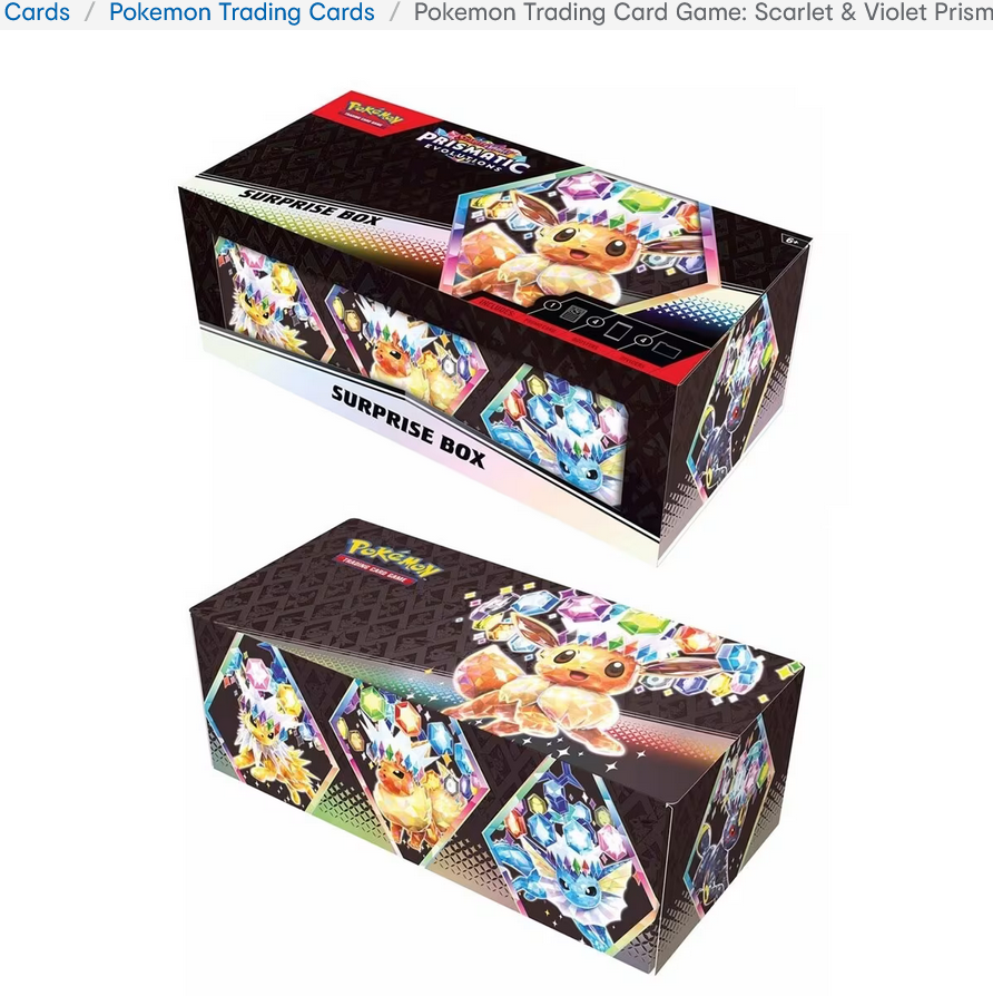 Pokemon TCG Scarlet & Violet 8.5 Prismatic Evolutions Surprise Box