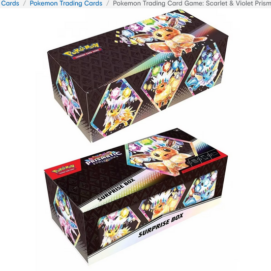 Pokemon TCG Scarlet & Violet 8.5 Prismatic Evolutions Surprise Box
