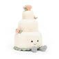 Jellycat Amuseables Wedding Cake White 19x19x28cm
