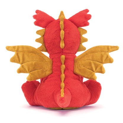 Jellycat Darvin Dragon Red & Gold 24x20x12cm