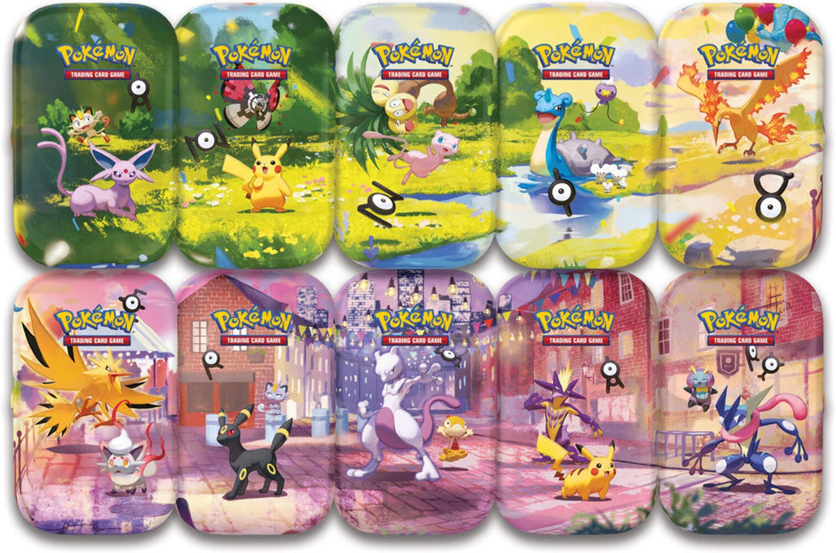 Pokémon TCG: 30th Celebration Mini Tins Display - 10 Tins